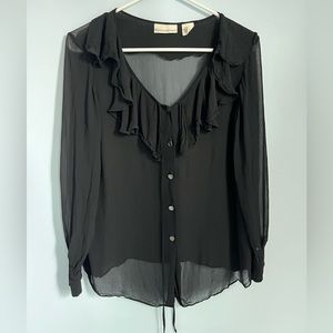 Banana Republic‎ Black Sheer Blouse | Size Small